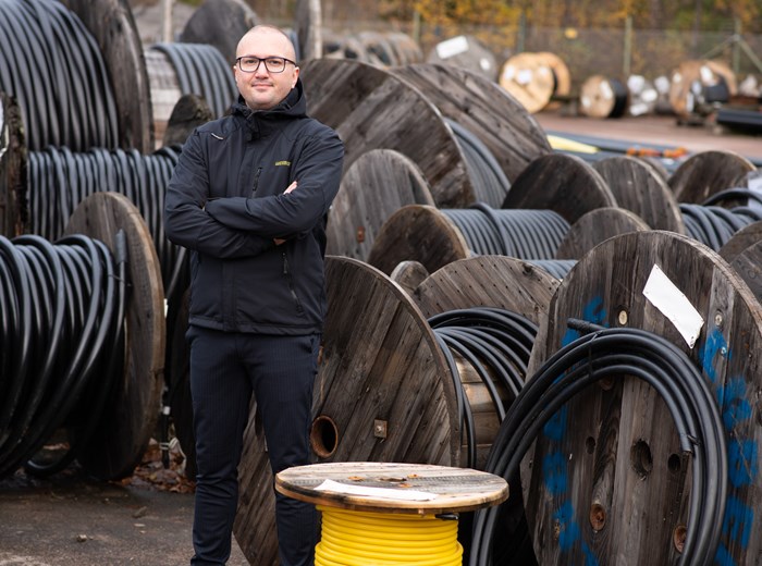 Goga Kushtrim, kundansvarig på Wexnet. Foto: Växjö Energi