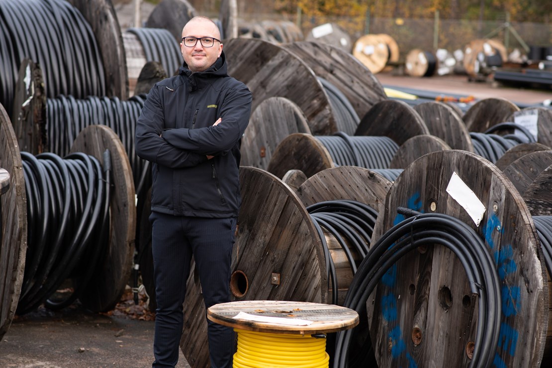 Goga Kushtrim, kundansvarig på Wexnet. Foto: Växjö Energi